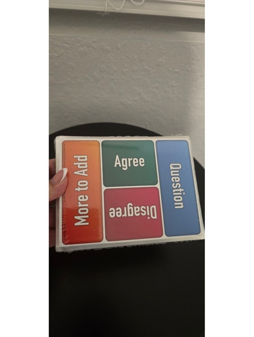 Cards Set with Agree, Disagree, Question, More to Add